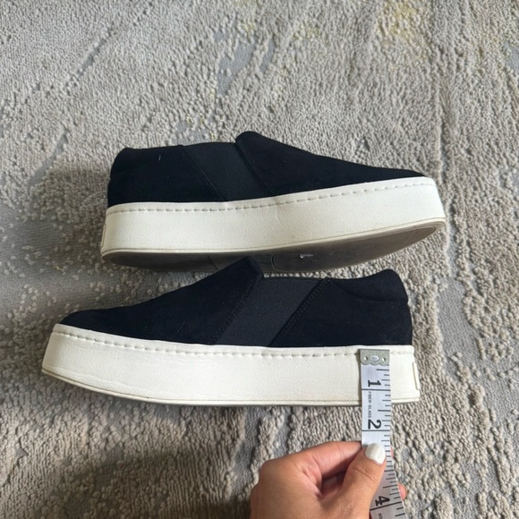 Vince Warren Slip On Platform black Suede Sneakers 7 - Picture 9 of 11